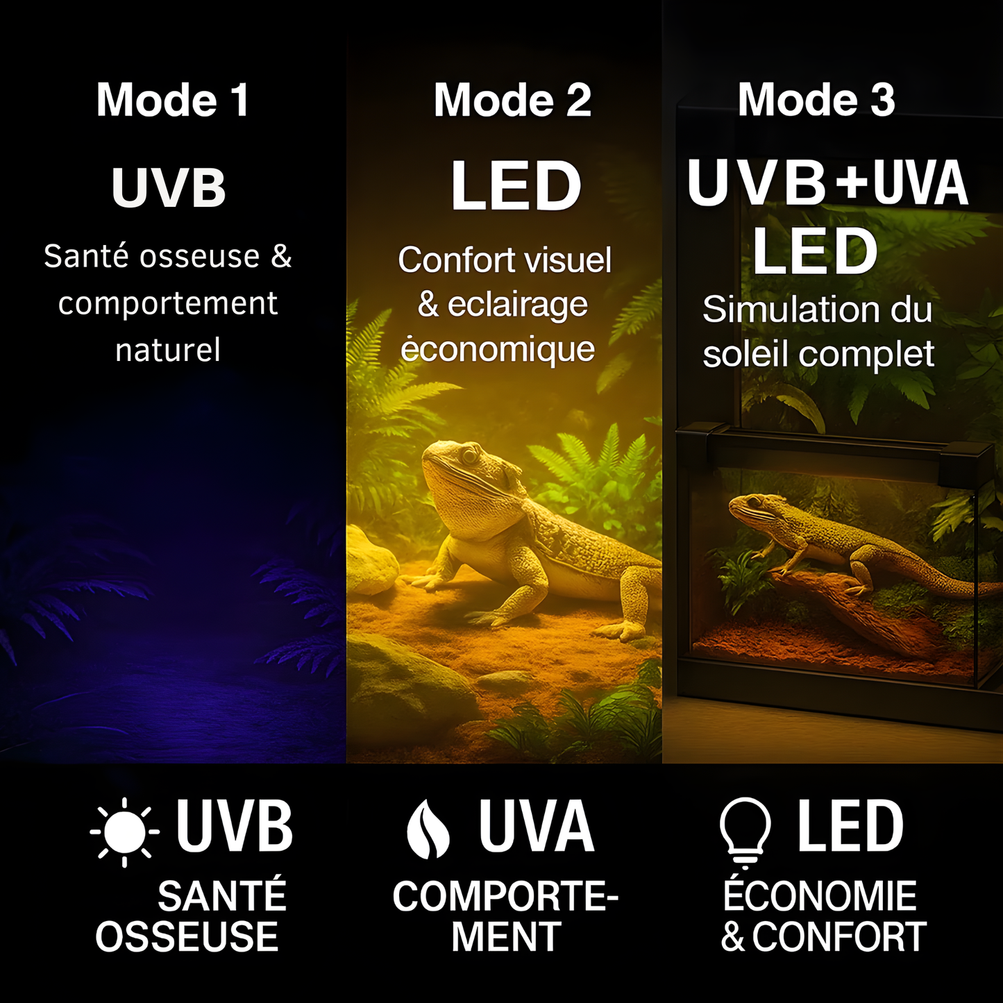 Lampe UVB 10.0 à Spectre Complet pour Terrarium 